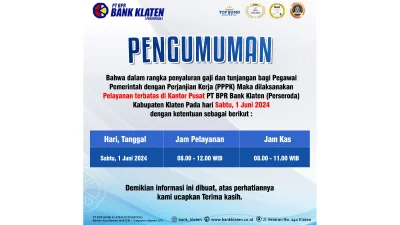 Pengumuman Pelayanan Terbatas Penyaluran Gaji PPPK Bidang Pendidikan