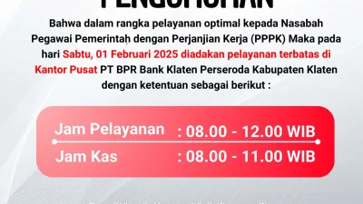 Pengumuman Jam Operasional Pelayanan Terbatas Tgl. 01 februari, 2025