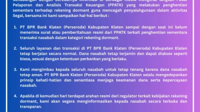 Informasi pemblokiran rekening oleh PPATK