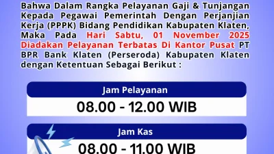 Pengumuman kantor buka seperti biasa pada tanggal 01/11/2025