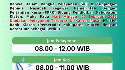 Pengumuman kantor buka seperti biasa pada tanggal 01/02/2026